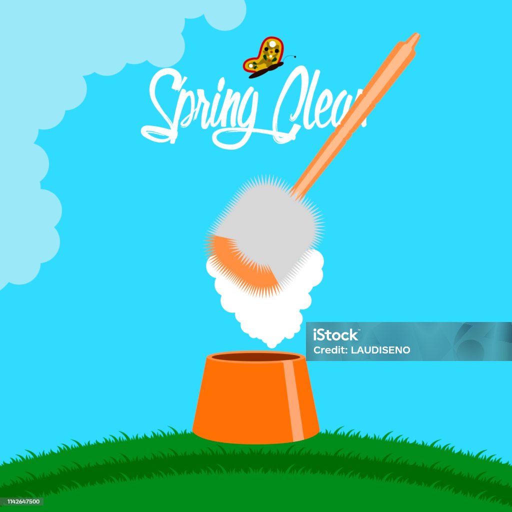 Spring Clean Design Spring Clean Concept Image Stock Illustration - Download Image Now ...