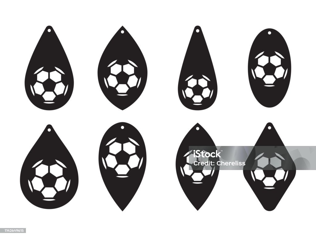 Football Earrings Laser Cut Template Sport Ball Leather Earring Templates Vector Stock Illustration - Download Image Now - iStock Football Earrings Laser Cut Template Sport Ball Leather Earring Templates Vector Stock Illustration - Download Image Now - Istock