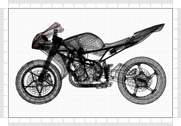 istock motorbike Architect Blueprint 1142650784