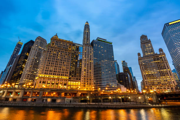 istock Chicago Skylines along Chicago River 1142655405