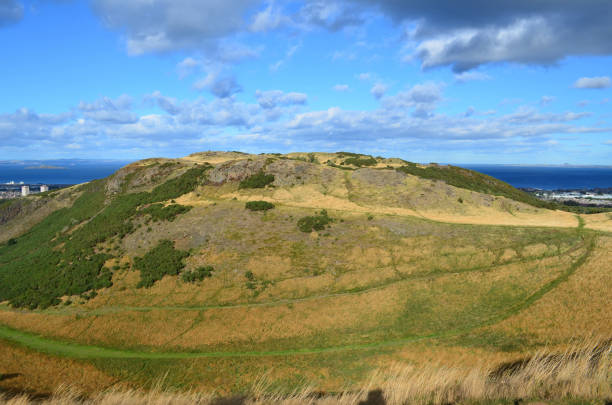 Hillwalking at Arthur's Seat in Scotland.