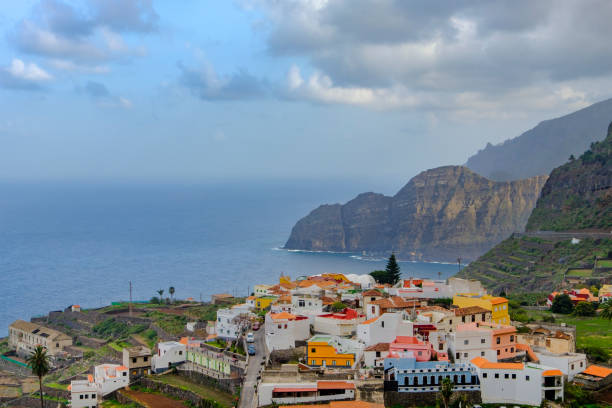 La Gomera, Canary Islands (E) - Agulo, located on the north coast of the island La Gomera, Agulo agulo stock pictures, royalty-free photos & images