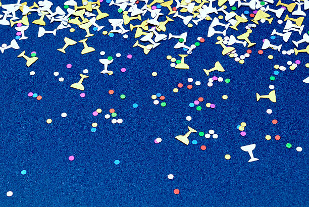 Champagne Confetti  partytime stock pictures, royalty-free photos & images