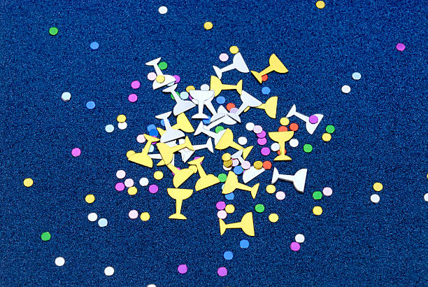 Champagne Confetti  partytime stock pictures, royalty-free photos & images
