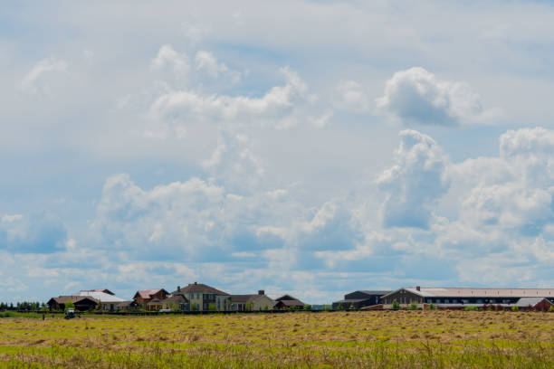 istock Bright summer sky over the field. 1142662789