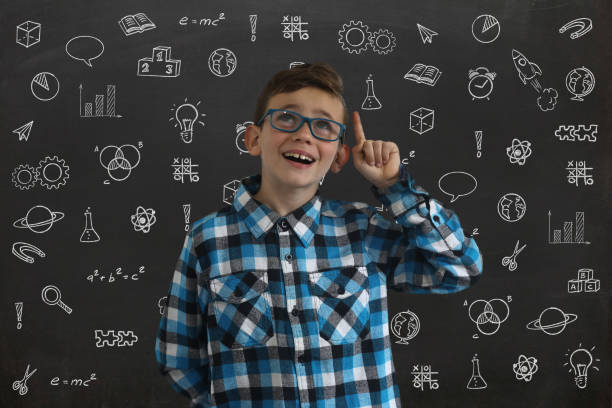 istock Education school boy child think idea blackboard 1142662934