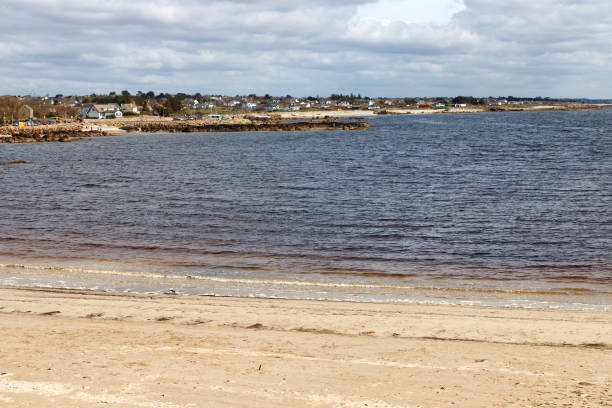 istock Beach with sand and buildings in Galway Bay 1142663416