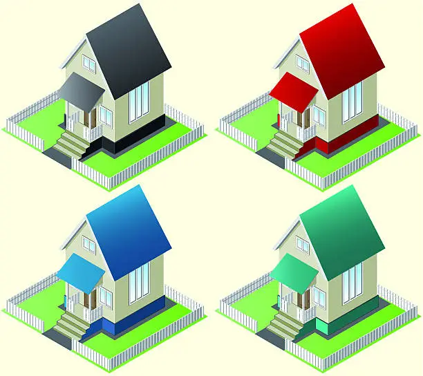 Vector illustration of Cottages