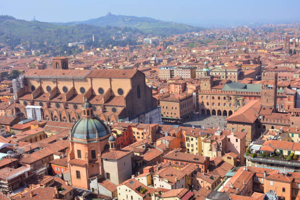 istock Panoramic view of Bologna city from tower Asinelli, Emilia-Romagna, Italy 1142666076
