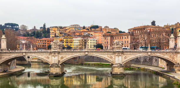 istock Vittorio Emanuele famous bridge in Rome, Italy 1142667180