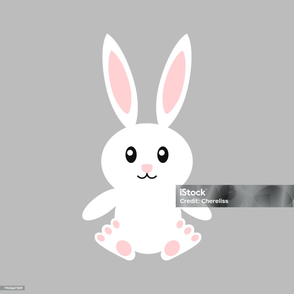 Happy Easter Bunny Minh Họa Vector Chú Thỏ Dễ Thương Thỏ Trắng Bị ...