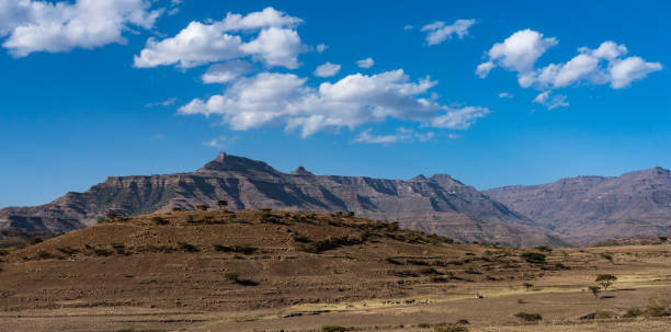 krajobraz na wyżynach lalibela, etiopia - ethiopian highlands zdjęcia i obrazy z banku zdjęć