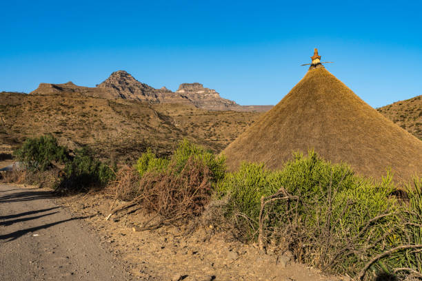 krajobraz na wyżynach lalibela, etiopia - ethiopian highlands zdjęcia i obrazy z banku zdjęć