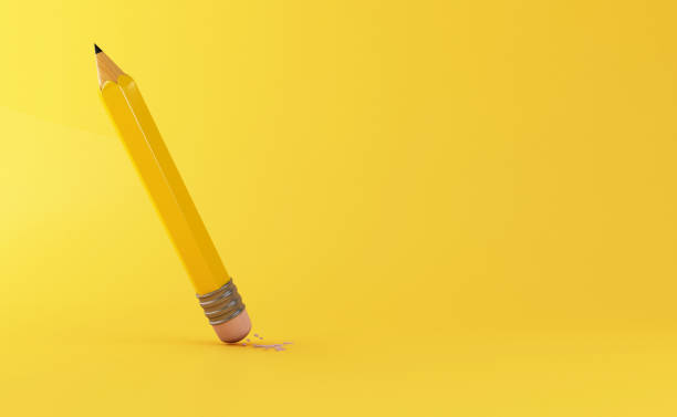 istock 3d Pencil eraser removing a written mistake 1142668995