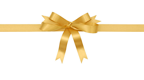 istock Gold gift ribbon and bow 114267071