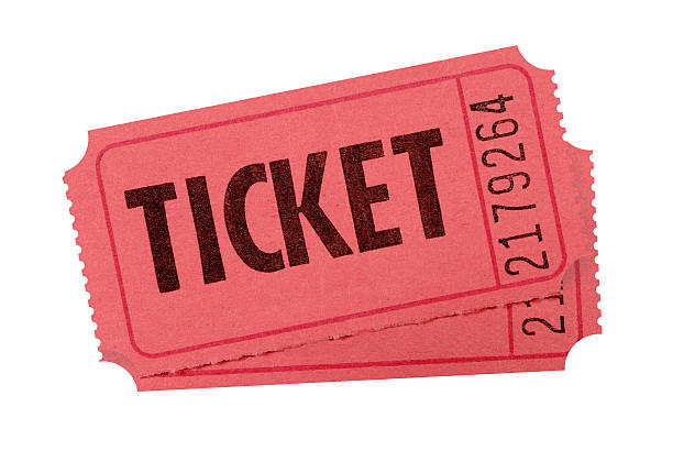 rosso biglietti d'ingresso - ticket ticket stub red movie ticket foto e immagini stock