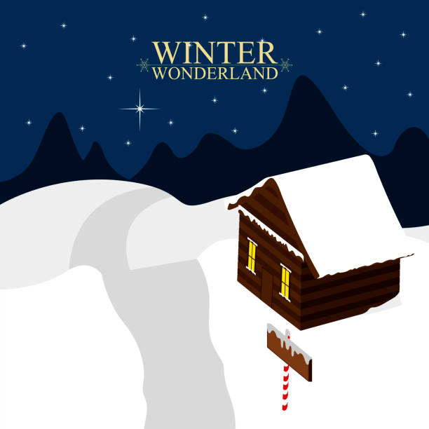 istock Winter wonderland landscape. Christmas season 1142671347