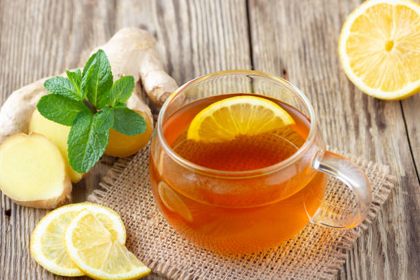 istock A glass cup of tea with lemon, mint and ginger 1142671505