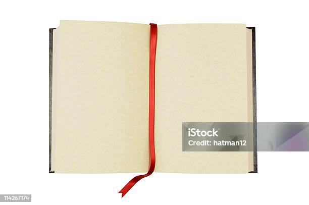 Blank Book With Bookmark Stock Photo - Download Image Now - Bookmark, Book, Open