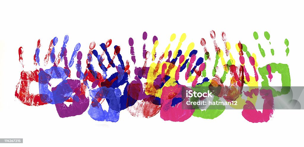 Handprints multicolor border Child handprints made from vivid acrylic paint on white paper.  If you’d like to see my complete collection of painted handprints please  CLICK HERE.  Alternative version of this file shown below: Abstract Stock Photo