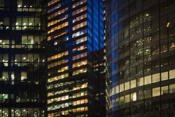 istock Modern buildings windows in the city 1142672834