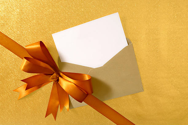 istock Gold gift with ribbon 114267293