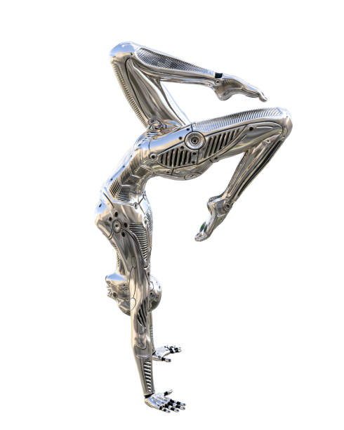 istock Woman robot. Metal droid. Artificial Intelligence. 1142673106