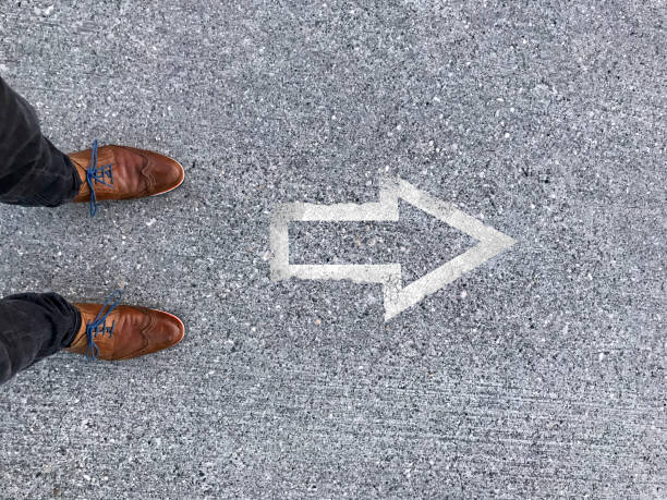 istock The Way Forward - arrow symbol on floor 1142673174