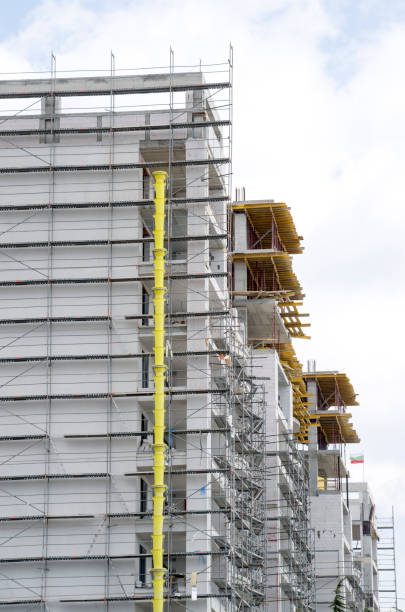 istock Building new  high block in sunny day 1142674216