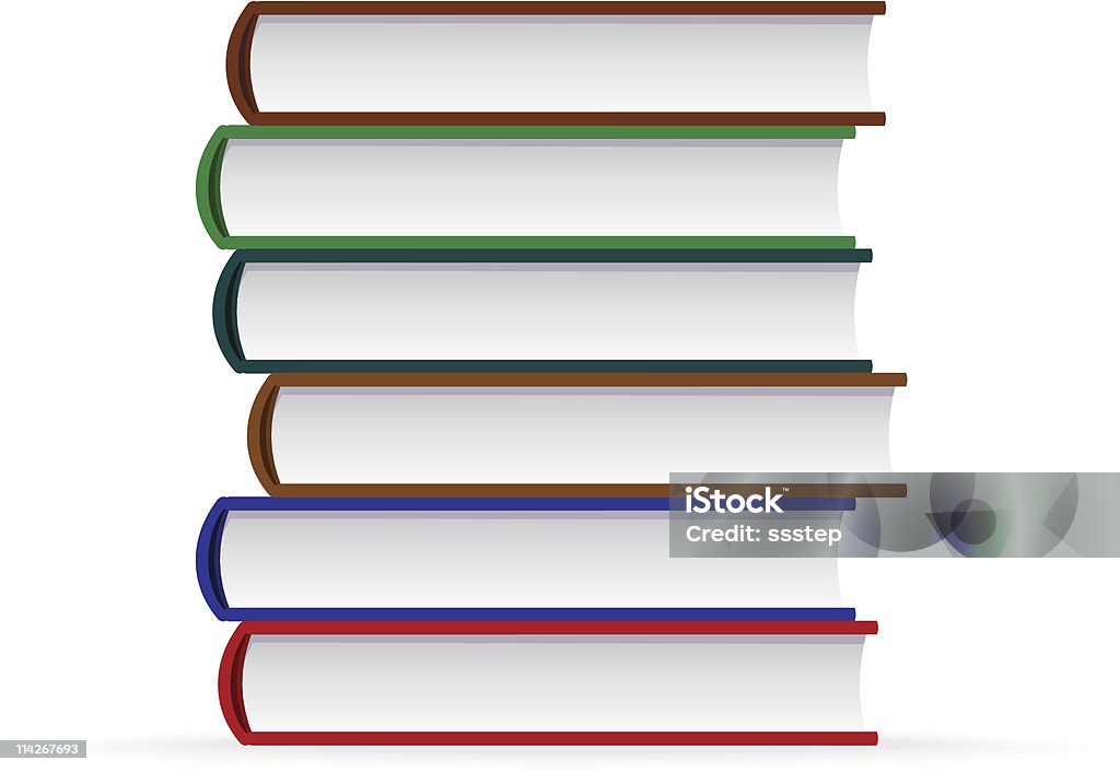 Pile de livres à 1 crédit - clipart vectoriel de Bibliothèque libre de droits