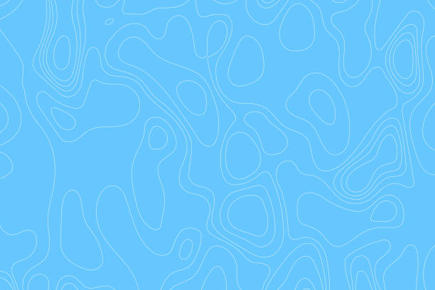 Abstract topographic map lines on blue background. Abstract topographic map lines on blue background. Vector illustration . relief map stock illustrations