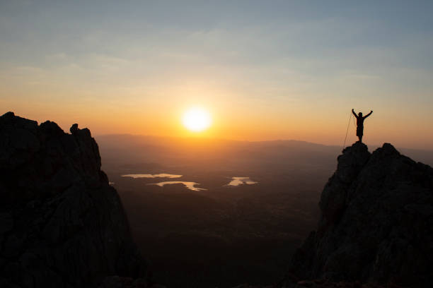 istock adventurous climber and achievements 1142678128