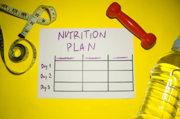 istock nutrition plan with measuring tape and red dumbbell 1142679705