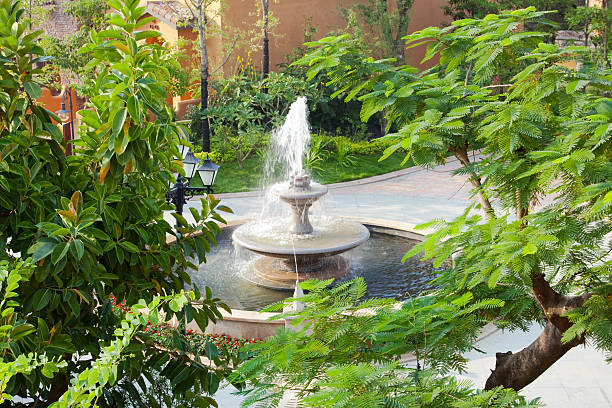 istock Fountain and trees  in Garden 114268067