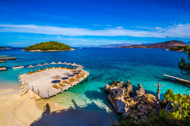 Empty Ksamil Beach - Butrint NP, Albania