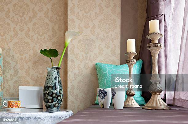 Interiors Decoration Stock Photo - Download Image Now - Candlestick Holder, Vase, Porcelain