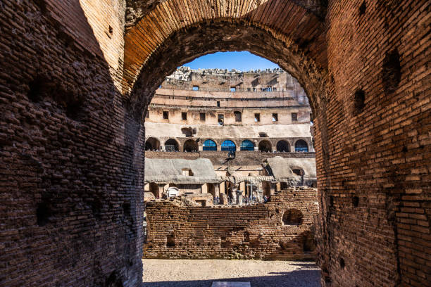 Roman Colosseum, Rome, Italy Roman Colosseum, Rome, Italy inside the colosseum stock pictures, royalty-free photos & images