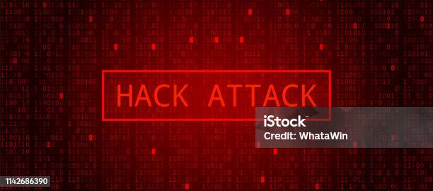 Red Hacking Pattern Abstract Tech Binary Code Dark Red Hacker Attack Stock Illustration ...