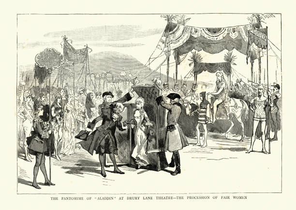 istock Pantomime, Aladdin at Drury Lane Theatre, London, 19th Century 1142687223