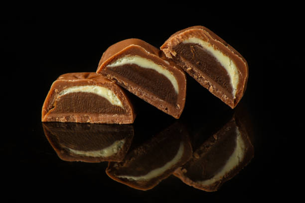 istock candies chocolate filled (cream filling). food background. top view 1142688656
