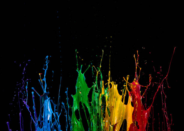 istock abstract color splash on black background 1142689713