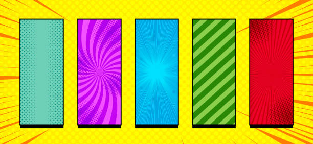 Comic bright composition Comic bright composition with colorful rectangular frames and humor effects on yellow background. Vector illustration 2667 stock illustrations