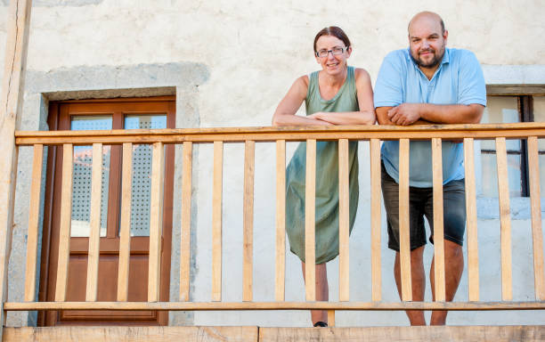 istock Couple portrait on a Balcony 1142692824