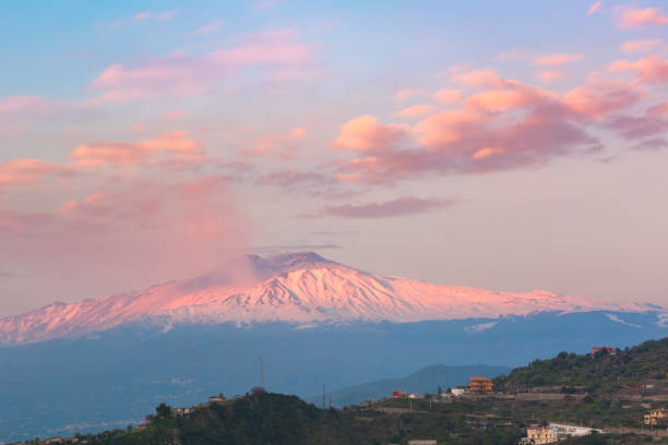 istock Mount Etna at sunrise, Sicily, Italy 1142697446