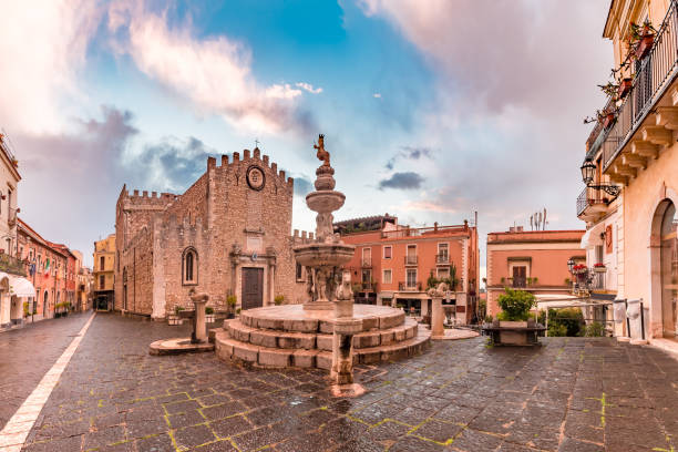 istock Piazza Duomo in Taormina, Sicily, Italy 1142697476
