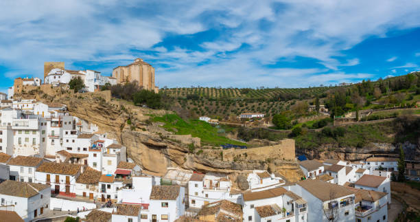 istock Traditional white Spanish architecture of Setenil de las Bodegas townTraditional white Spanish architecture of Setenil de las Bodegas town 1142698955