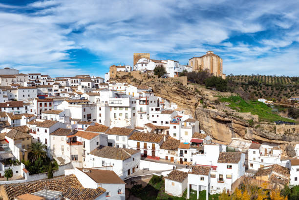 istock Traditional white Spanish architecture of Setenil de las Bodegas townTraditional white Spanish architecture of Setenil de las Bodegas town 1142698964
