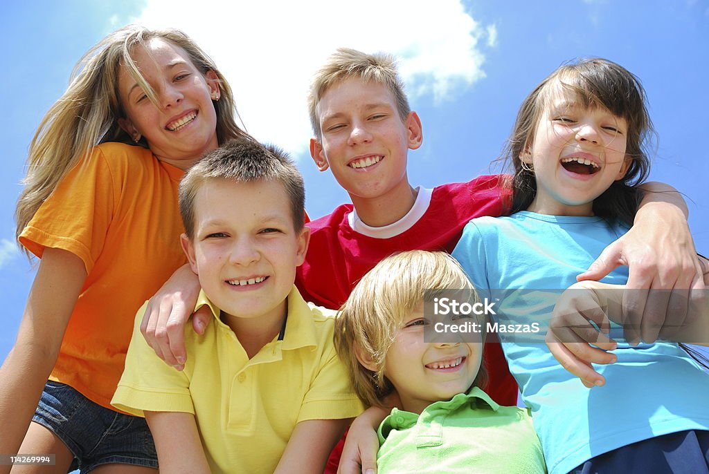 Friendly Group of Children  Beautiful People Stock Photo