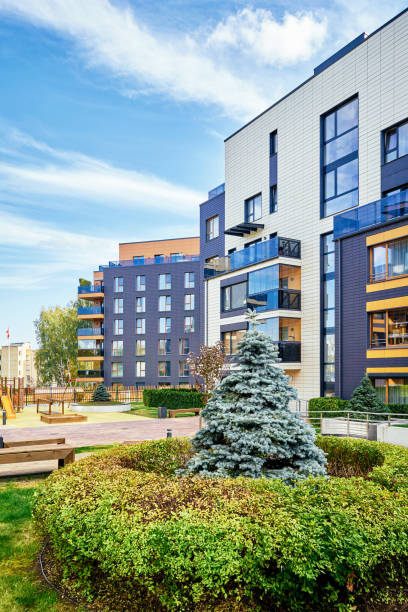 istock Modern complex of apartment residential buildings 1142700248