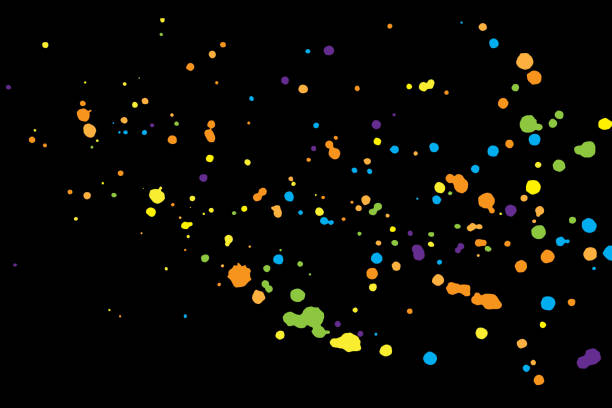 istock Abstract explosion. Ink spray in watercolour, cloud of ink isolated on black blow. Abstract banner paints. 1142700890